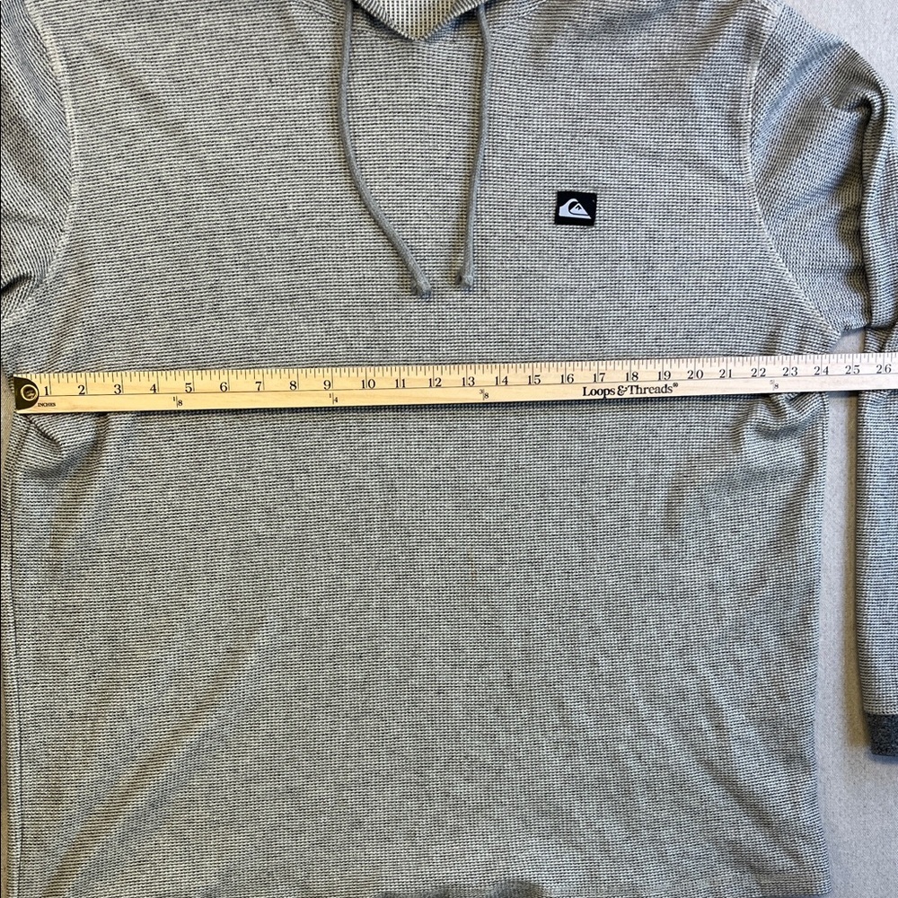 Quiksilver Light Gray Hooded Long Sleeve Pullover - Picture 7 of 10